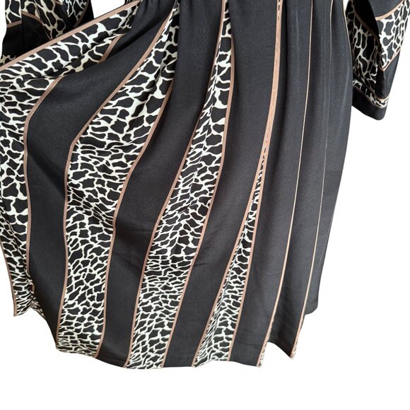 Top Act Giraffe Print Button-Down Midi Dress Size 12P - Picture 3 of 7